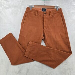 Todd Snyder Chino Pants Mens 30x30 Rust Brown Tailored Selvedge Cotton Twill